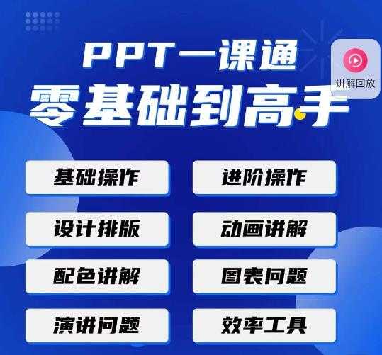 PPT·一课通·0基础到高手：通俗易懂快速掌握PPT的各种应用场合-课程网
